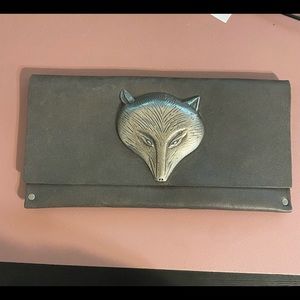 Floyd leather fox clutch